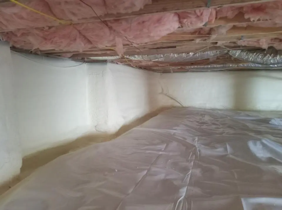 Crawl space encapsulation with closed-cell spray foam for Attic Insulation in Merritt Island